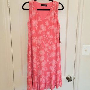 NWT "Georgia Peach" Ivanka Trump Sleeveless Asymmetrical Dress size Medium